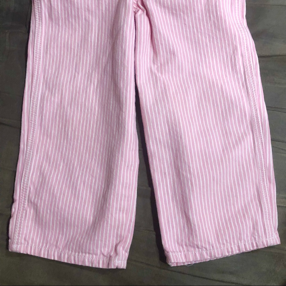 Children’s John Dear Overalls, Pink & White, 4T - Picture 4 of 8